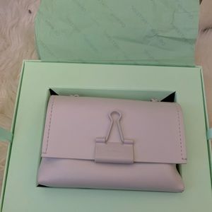 Off white binder bag